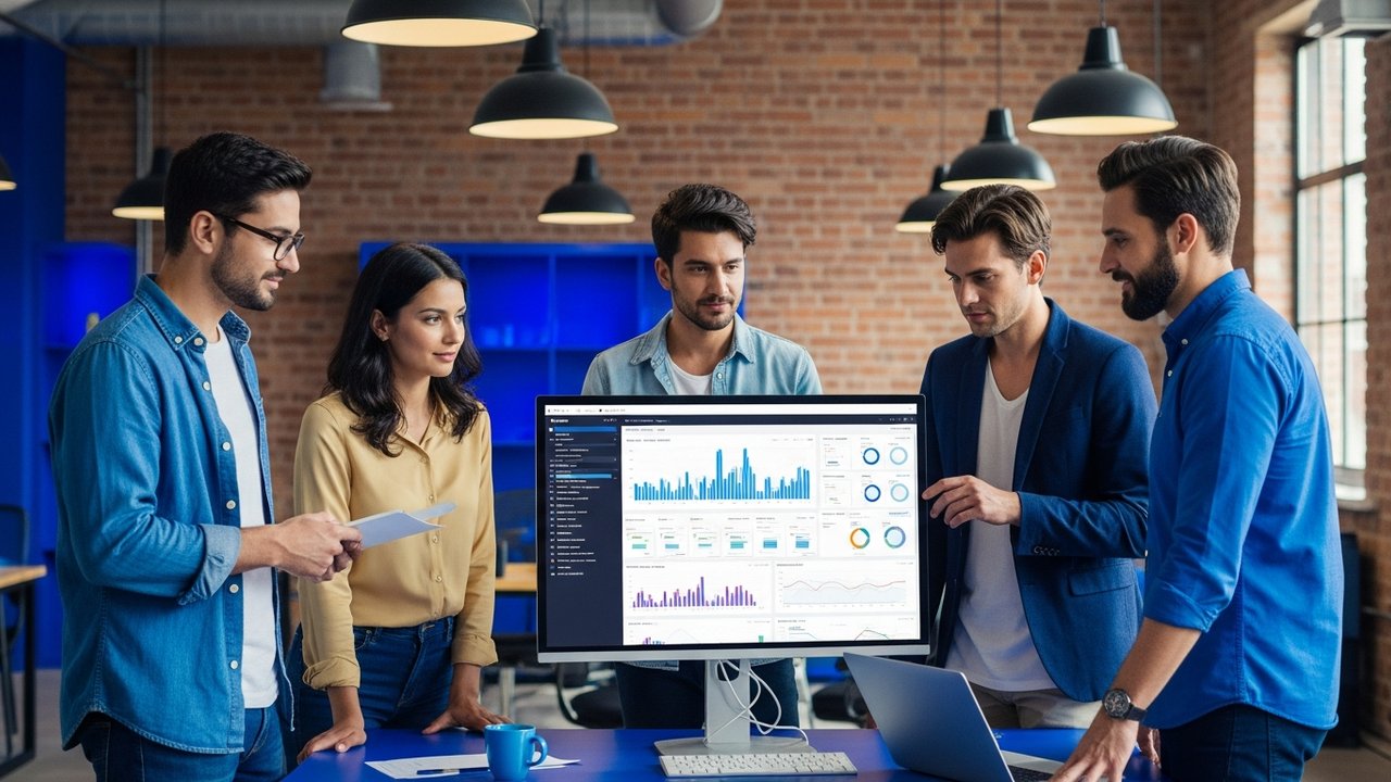 Agency team using AI Rank Lab multi-client dashboard