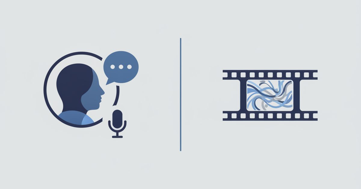 Diagram contrasting avatar based AI video tools on the left with prompt based text to video models on the right
