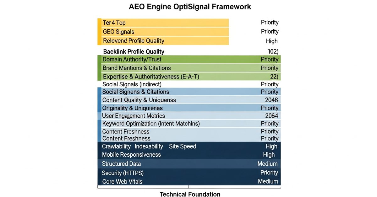 AEO Checklist Signal Tier Framework