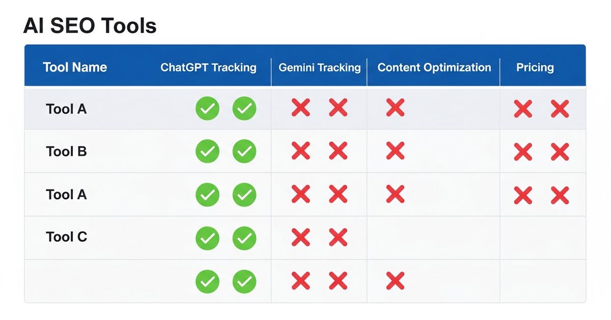 best ai seo tools 2026 full comparison chatgpt gemini google