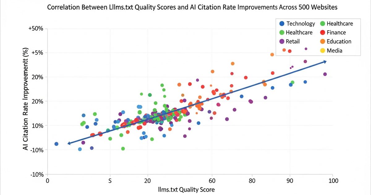 llms.txt Citation Rate Impact Study Chart