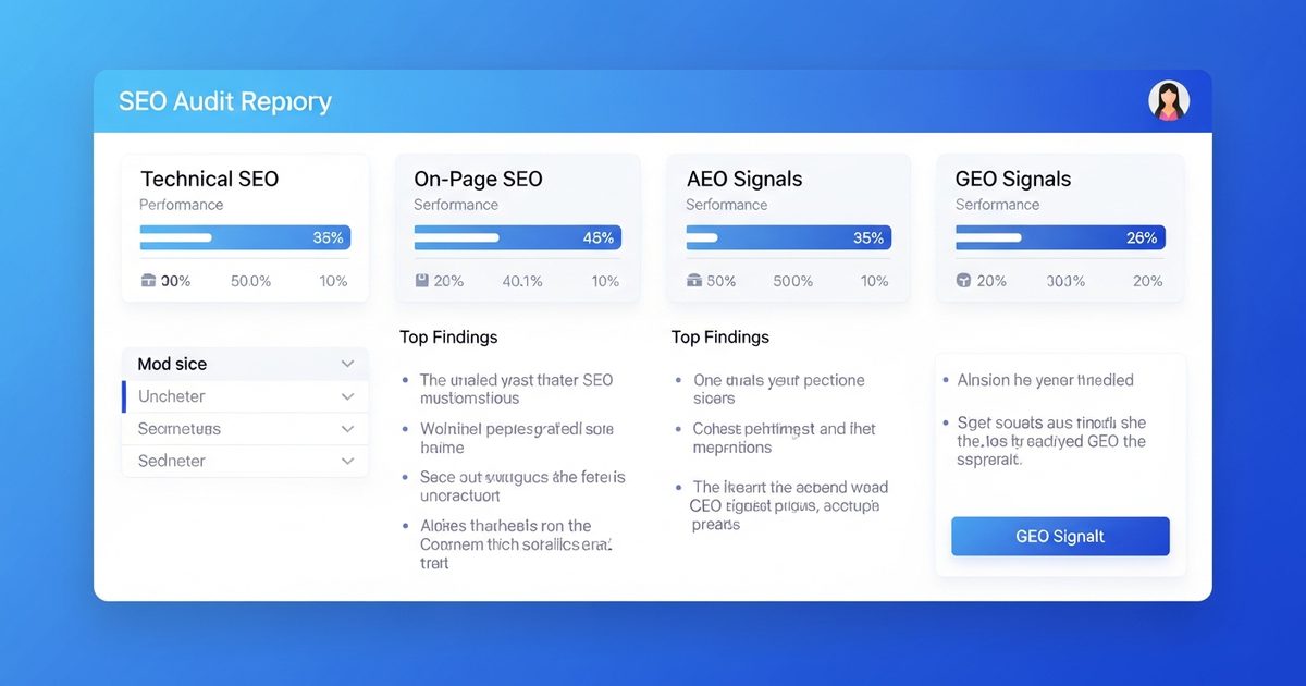 free seo audit tool website report