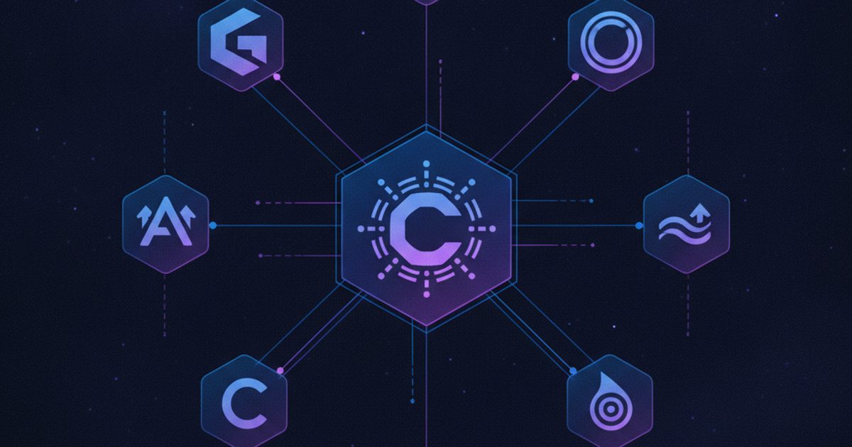 Illustration of multiple AI engine icons connected to a brand citation tracking dashboard