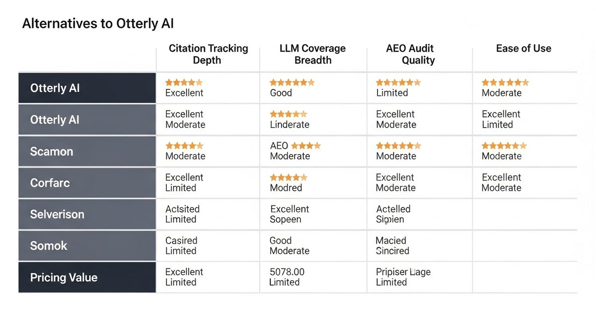 Otterly AI Alternatives Scoring Matrix 2026